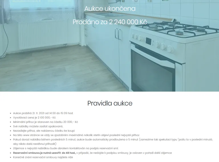Aukce nemovitosti